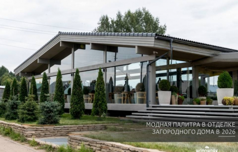 Модная палитра в отделке загородного дома в 2026 году
